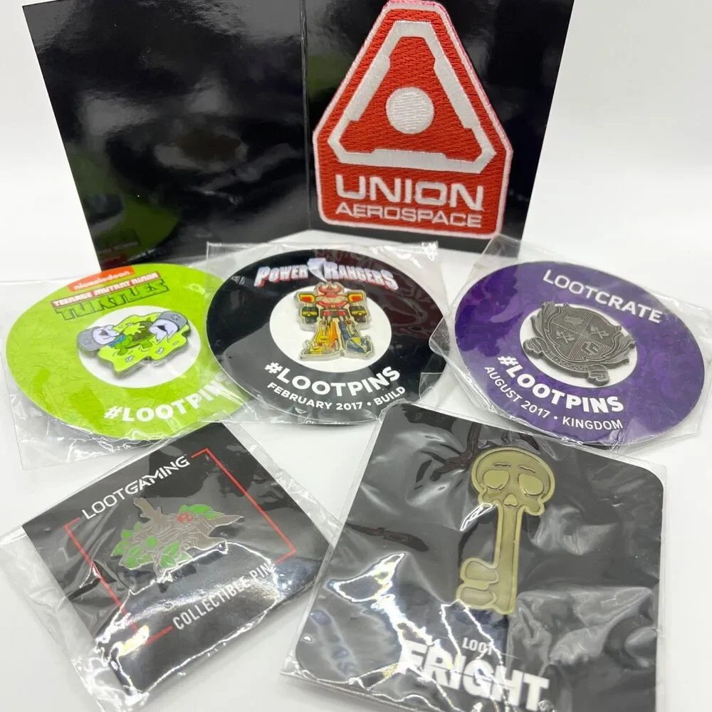 Lootcrate Gaming Fright Pin Lot Doom UAC Patch Power Ranger Ninja Turtle Key